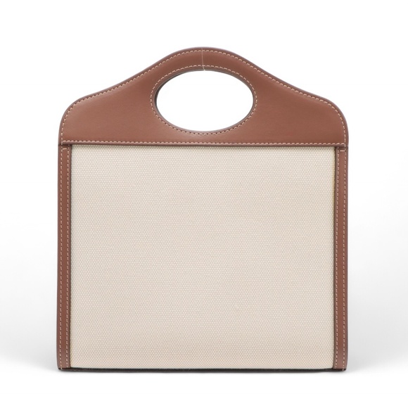 Preloved Burberry Canvas Mini Tote Bag - Picture 2 of 4